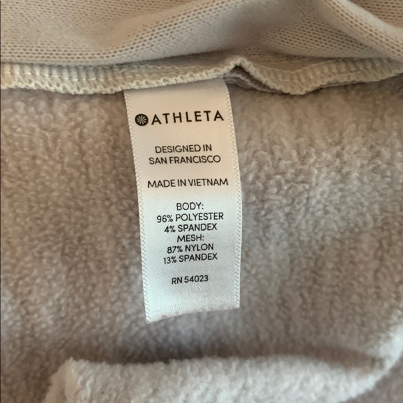 EUC Athleta  Light Gray Hooded Sweatshirt XS Women’s - Picture 13 of 14